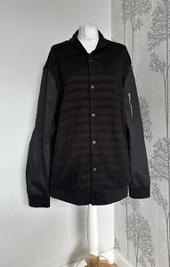 Armani Exchange Black Wool Blend Jacket Size Xl Varsity Style - Picture 1 of 10