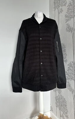 Armani Exchange Black Wool Blend Jacket Size Xl Varsity Style - Image 1 of 4