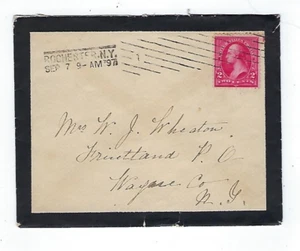 1897 Rochester New York to Fruitland NY(Wayne Co DPO), Black Mourning Border, - Picture 1 of 2