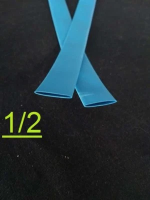 Tubo termorretráctil poliolefina 1/2 "pulgada 12,7 mm AZUL 2:1 (1 PIE) Foto 1 de 4