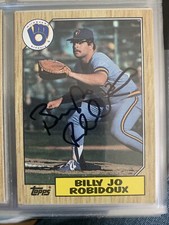 Billy Jo Robidoux autographed 1987 Topps baseball card 
