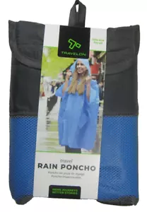 Travelon Travel Rain Poncho Blue - Picture 1 of 2