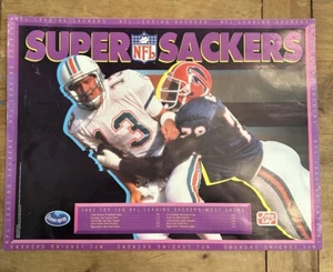 Poster Vintage NFL Frito Lay Ocean Spray Super Sackers Dan Marino - Foto 1 di 7
