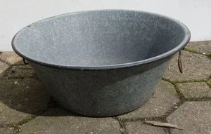 altes Email Nr. 1907/23 Garten Deko Pflanzkübel Schale Schüssel - Bild 1 von 1