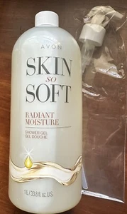 Gel de ducha hidratante radiante Avon Skin So Soft tamaño extra 33,8 OZ con bomba - Imagen 1 de 2