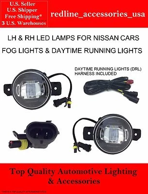 DIRECT FIT OEM SPEC LED FOG LAMPS LIGHTS FOR NISSAN INFINITI PASSENGER + DRIVERS - Image 1 of 4