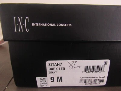 Inc International Concepts Mujer Zitah 7 Marrón Material Animal Leopardo Talla 9M Foto 1 de 4