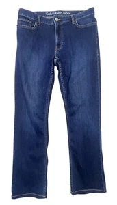 CALVIN KLEIN Jeans Men's Slim Straight Zip Fly Pockets Stretch Size 31 x 32 - Picture 1 of 21