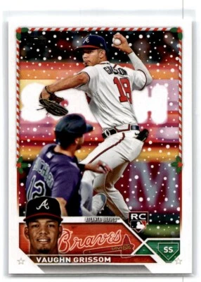 2023 Topps Holiday Vaughn Grissom RC #H107 Braves - Image 1 of 2