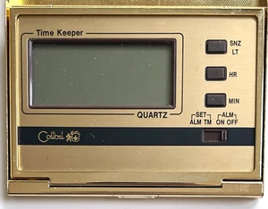 VINTAGE COLIBRI TIME KEEPER REISEWECKER SCHILDPATT & GOLD MIT SCHLUMMERFUNKTION - Bild 1 von 6