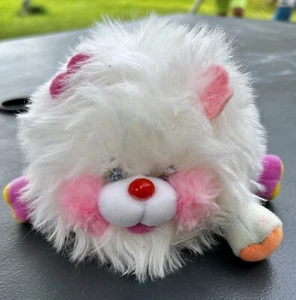 Vtg 1986 Mini Popples Puffling Plush Toy White Pink Those Characters Prize Joke - Picture 1 of 8