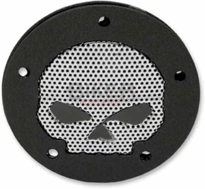 TIMER COVER SKULL 5 fori HARLEY DAVIDSON DYNA SOFTAIL ROAD KING ELECTRA GLIDE  - Imagen 1 de 4