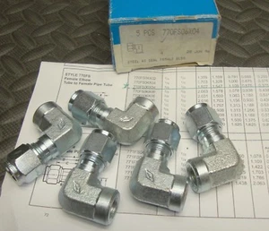 5 NUEVOS Imperial 770FS06X04 Compresión Codo Femenino 3/8 Tubo a 1/4 Hilo de Tubo - Imagen 1 de 3