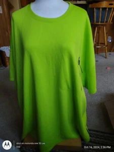 NWT Neon Lime Green T Shirt Short Sleeve Men’s size 4XL SOFT Sports Illustrated - Picture 1 of 6