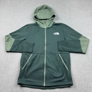 The North Face Jacket Boys Large 14/16 Green Full Zip Hooded Warm Stretch Hiking - Picture 1 of 13