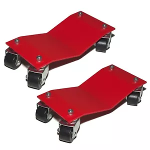 Set of 2 Auto Dolly Heavy Duty 8"x16" Vehicle Wheel Tire Car Body Shop Mechanic - Picture 1 of 2