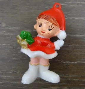 Vintage Girl Elf Helper Ornament 3 inch - Picture 1 of 8