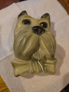 Scotty Scottie Hund hellbraun mit schwarzen Tönungen Kreide Ware Saitenhalter Saitenhalter - Bild 1 von 10