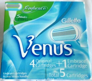 Gillette Venus Embrace 5 PACK Razor Blades Refill Cartridges (Fits Any Venus) - Picture 1 of 1