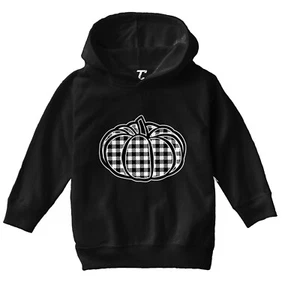 Plaid Pumpkin - Patch Picking Autumn Halloween Cute Toddler/Youth Hoodie - Picture 1 of 12