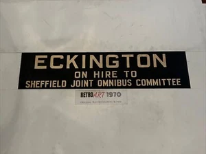 L161 Chesterfield Bus Blind 1950’s 36" GIFT -  Eckington Hire Sheffield Omnibus - Picture 1 of 12