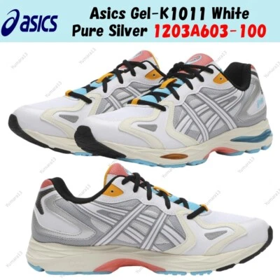 Asics Gel-K1011 White Pure Silver 1203A603-100 taglia uomo - Immagine 1 di 4