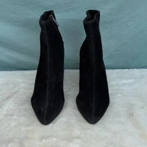 Neu ohne Etikett La Canadienne Joanie schwarze Wildleder-Chelsea-Boots Größe 9M Leder-Stiefeletten - Bild 1 von 9