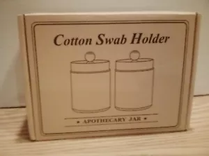 Two Pack Clear Apothecary Jars Qtip Holder for Bathroom Cotton Balls Cotton Swab - Picture 1 of 5