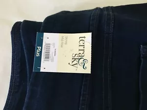 New Terra & Sky Womens Plus Size JEGGINGS Denim Dark Skinny Mid rise 5X - Picture 1 of 3