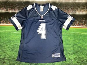Dallas Cowboys Dak Prescott #4 Blue Apparel Jersey Womens Sz Medium Used