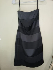 White House Black Market Size 6 Strapless Black Knee Length Dress Sexy Hoco - Picture 1 of 9