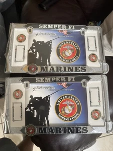 U.S. Marine Corps / Semper Fi - USMC All Metal License Plate Frame - Bild 1 von 4