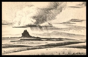 Postcard SHIPROCK Giant Phantom of the Navajo Desert, Gallup, NM - Picture 1 of 2