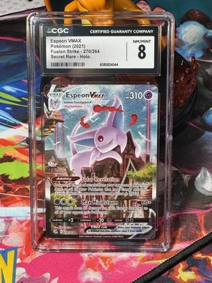 Espeon VMAX 270/264 Alt. Art - CGC NM/Mint 8 - Fusion Strike - Pokemon TCG 2021 - Image 1 of 4