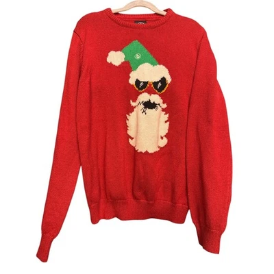 Volcom Santa Cozy Christmas Kids Dark Red Pullover Longsleeve Sweater Sz M/10Y - Image 1 of 4
