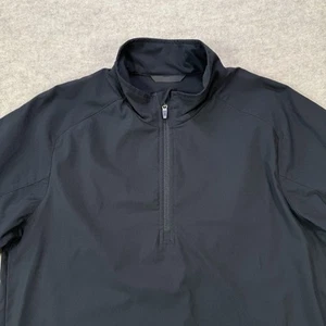 Zero Restriction Windbreaker Tour Series Golf Shirt Mens M Black Short Sleeve - Picture 1 of 11