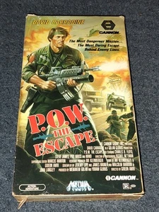 P.O.W. The Escape VHS David Carradine Military Action Thriller Cannon Video - Foto 1 di 7