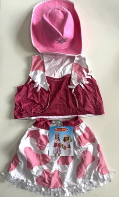 Halloween cowgirl costume skirt rodeo age 3 to 6 years Melissa & Doug 3 pc set - Image 1 of 4