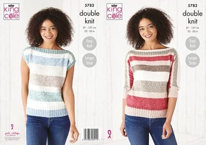 King Cole Knitting Pattern Double Knit Harvest DK - Sweater & Top 5783 - Picture 1 of 2