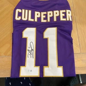 Daunte Culpepper Signed Auto Vikings Custom Jersey Beckett Witness BAS COA - Picture 1 of 9
