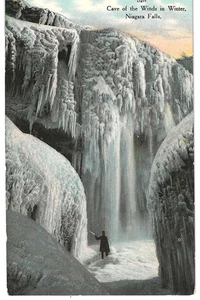 Cave of the Winds in winter, Niagara Falls 1900's unposted card - Picture 1 of 2