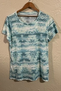 Sonoma Good For Life The Everyday T-Shirt Damen Large Teal Slubbed Rundhals NEU - Bild 1 von 8