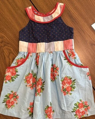 Matilda Jane Girls Sz 6 On Parade Dress Red White Blue Brilliant Daydream Pocket - Image 1 of 4