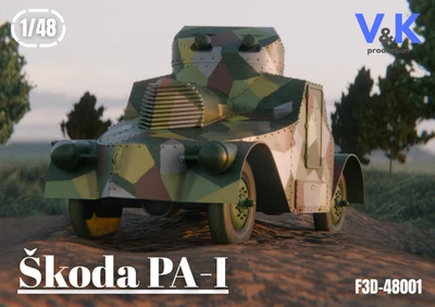 Skoda PA-I Czech Prototype Armoured Car Scale Model Kit 1/48 - Image 1 of 4