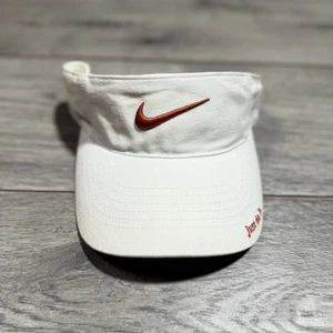 Vintage Y2K Nike Womens Visor Hat Cap Tennis Preppy Golf White Orange Swoosh - Picture 1 of 5