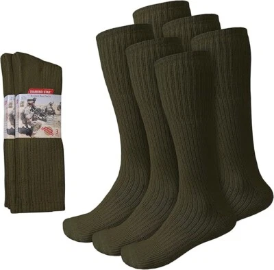 6-12 Pairs Men's Army Military Boot Socks Combat Trekking Hiking Size 10-13 - Image 1 of 4