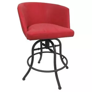 Swivel Tilt Metal Bar Stool 30" Joey - Ruby - Grey - Picture 1 of 2