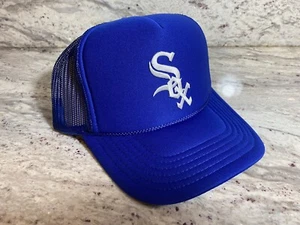 CHICAGO ROYAL GORRA AZUL SOMBRERO 5 PANELES CORONA ALTA CAMIONERO SNAPBACK DE COLECCIÓN - Imagen 1 de 2