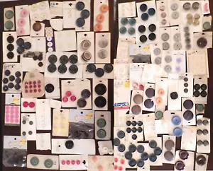 Huge All Vintage Lot 280 Assorted Buttons on 88 Cards Schwanda/Lansing/Exquisit+ - Picture 1 of 12