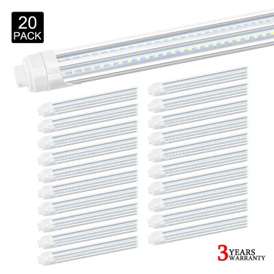 20Pack 90W T8 8FT R17D HO Led Tube Light Bulbs V Shaped 8' Led Shop Light 6000K - Image 1 of 4